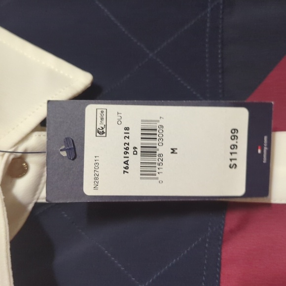 Tommy Hilfiger Icons Rugby Shirtdress Navy/Burgundy Size M NWT MSRP $119 - Picture 9 of 12